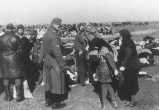 Ukrainian Jews who were forced to undress before they were massacred by Einsatzgruppe detachments
